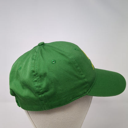 John Deere Strapback Hat Green One Size Solid Embroidered 6 Panel
