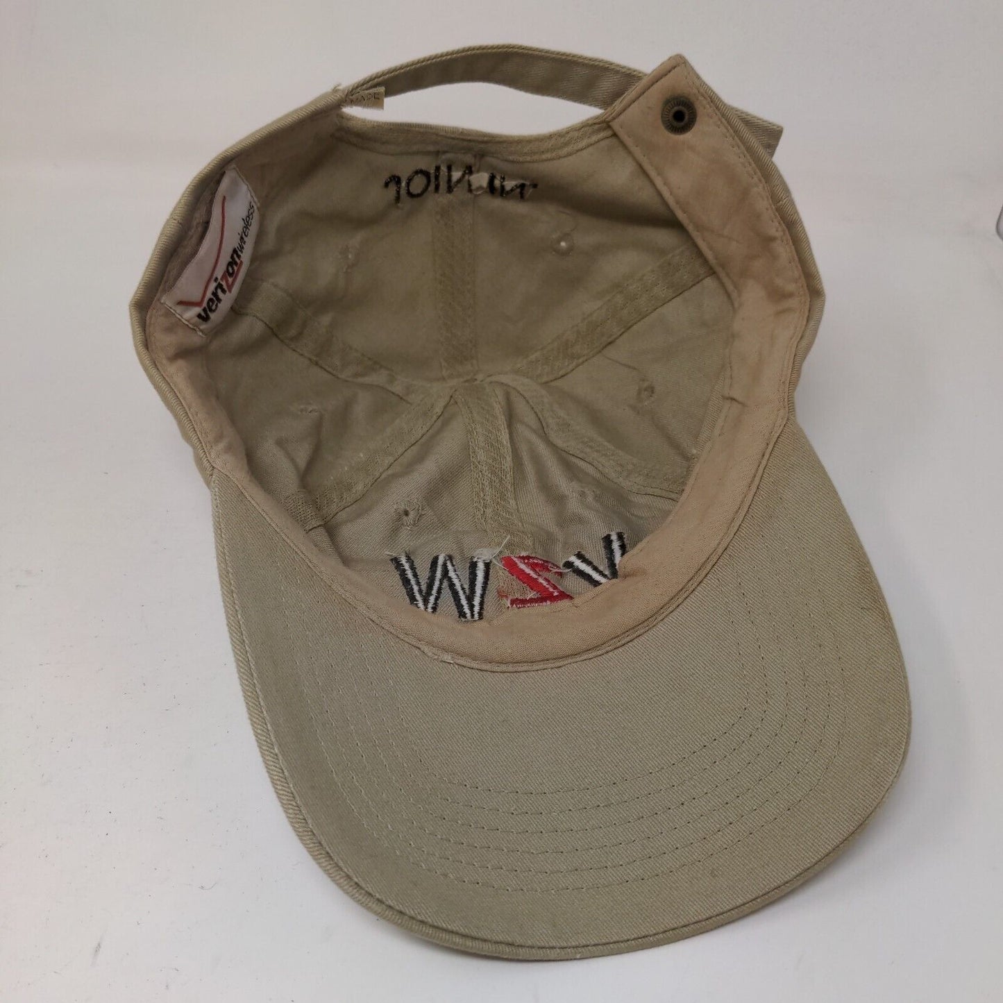 VZW Verizon Wireless Join In Slideback Hat Tan One Size Embroidered