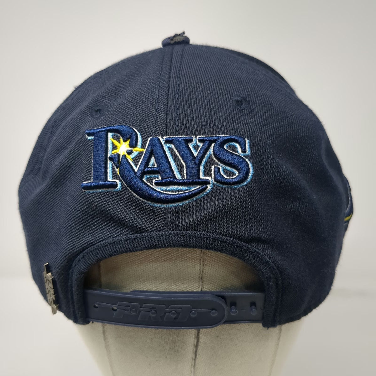 Tampa Bay Rays MLB Pro Standard Snapback Hat Blue One Size Leather Button Logo