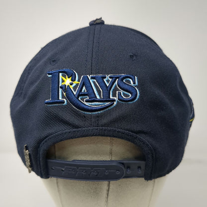 Tampa Bay Rays MLB Pro Standard Snapback Hat Blue One Size Leather Button Logo