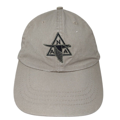 Ana Strapback Hat Tan One Size Adjustable Embroidered 6 Panel Port & Company