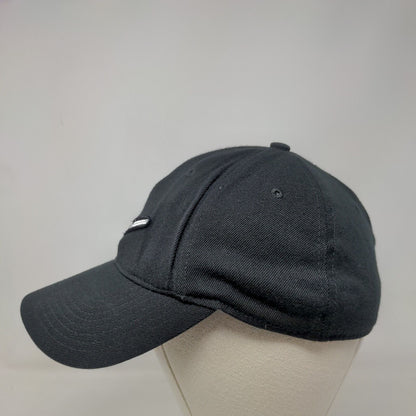 Nike Swoosh Fitted Hat Black OSFM Legacy91 Solid Vent Holes 6 Panel