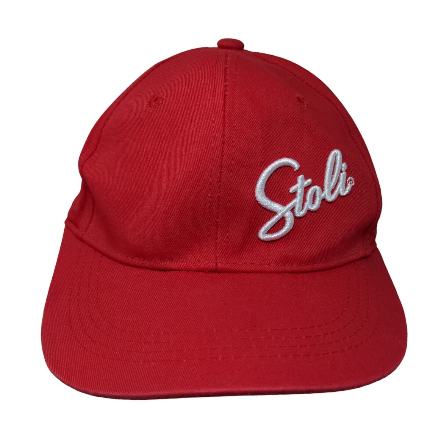 Stoli Vodka Men's Snapback Hat Red Adjustable Embroidered Logo Cotton