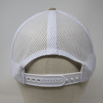 Terry Blacks Barbecue Trucker Hat Beige One Size Snapback Mesh White Black