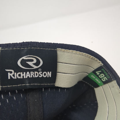 L Lightning Logo Fitted Hat Blue Medium Embroidered Solid Richardson