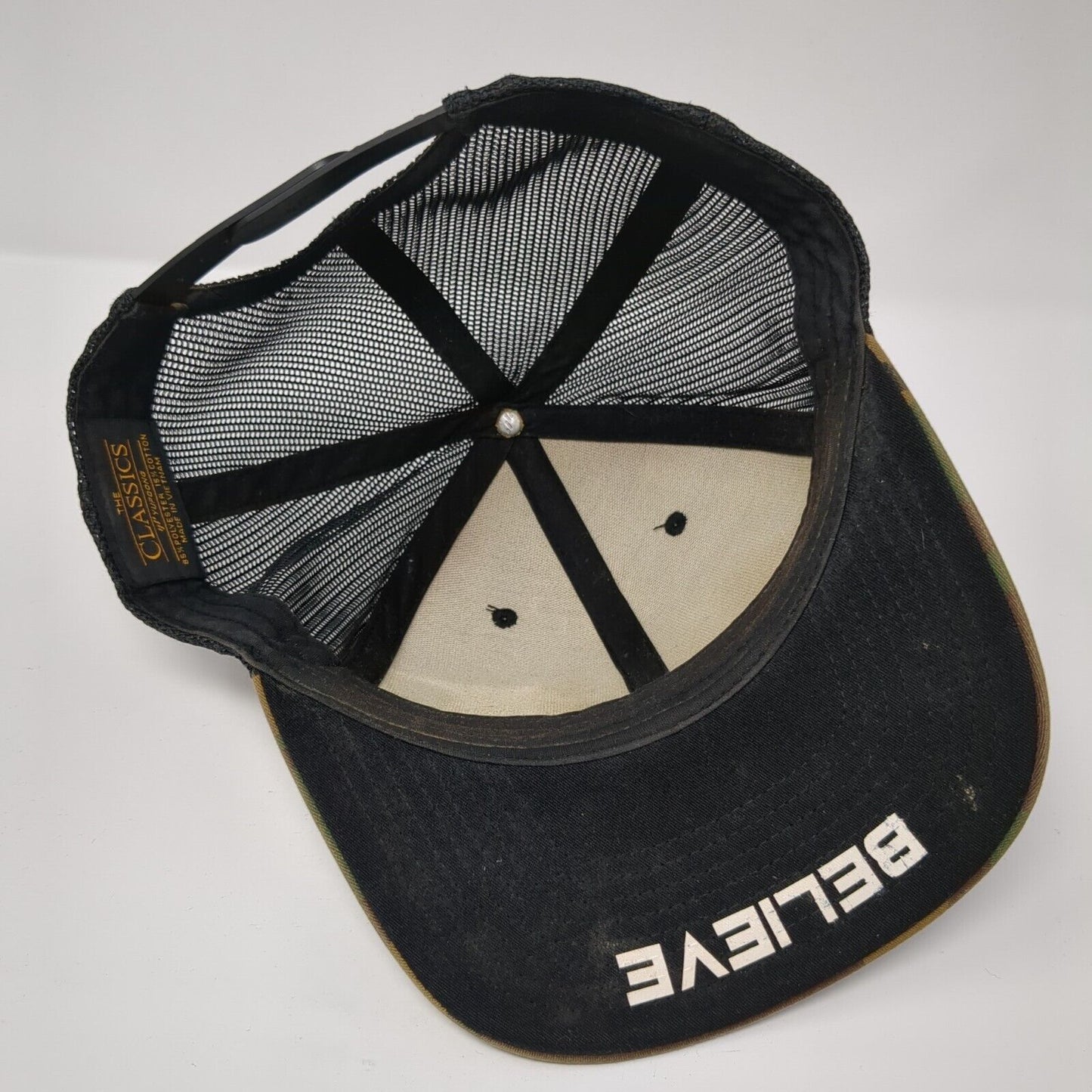 Sasquatch Tool Corp Snapback Trucker Hat Camo One Size Mesh Back Believe