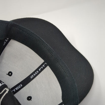 Idaho 2015 Fitted Hat Black 7 1/4-7 5/8 Embroidered Vented Holes 6 Panel Blank