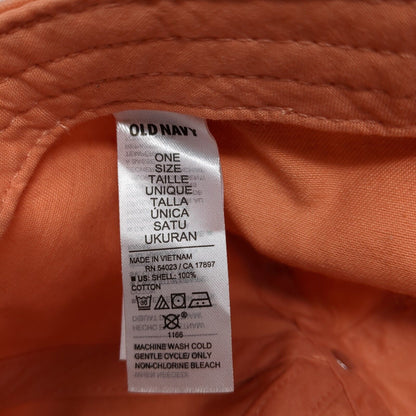 Old Navy Slideback Hat Orange One Size Adjustable Solid 6 Panel Blank