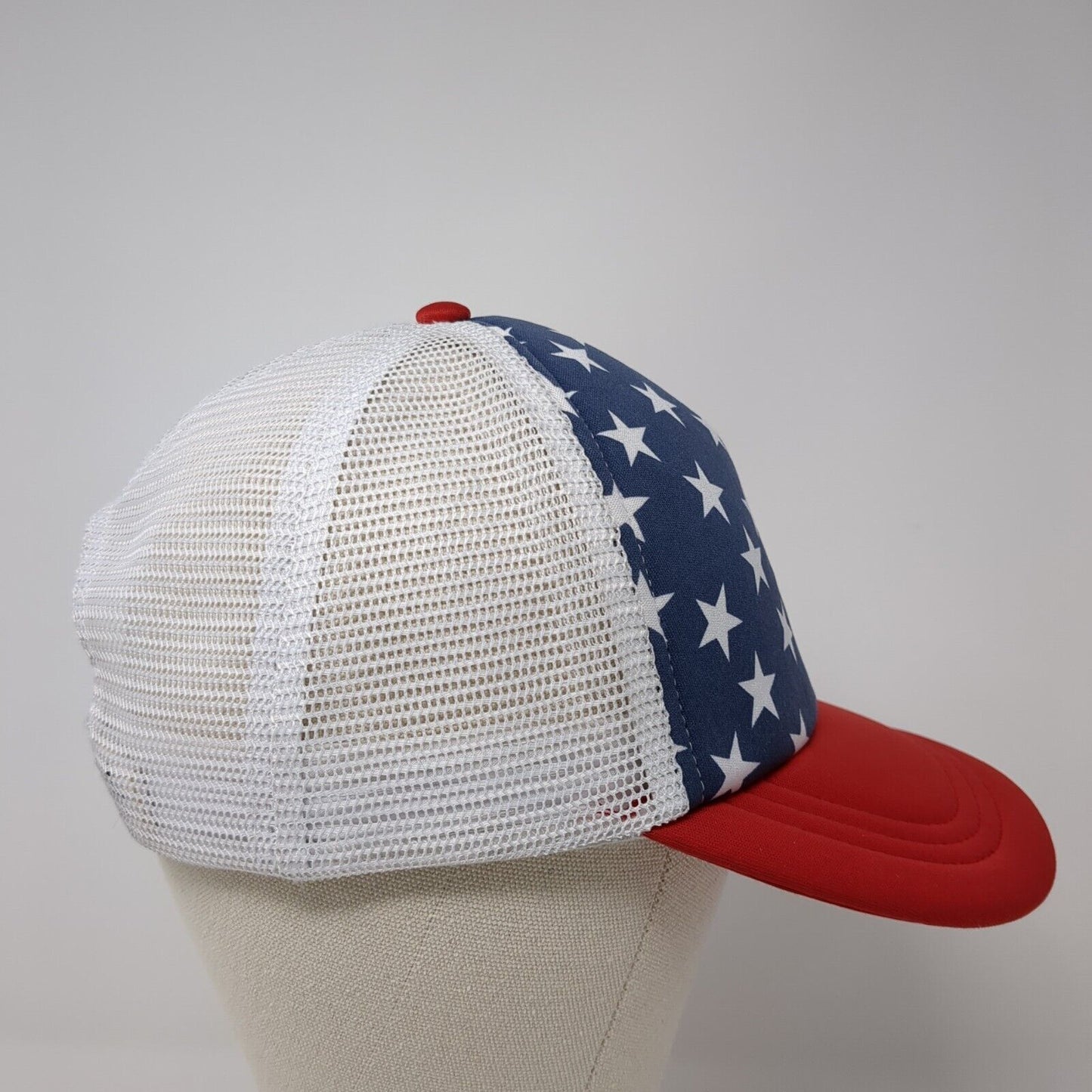 American Flag Snapback Mesh Back Trucker Hat Multi One Size Wemco
