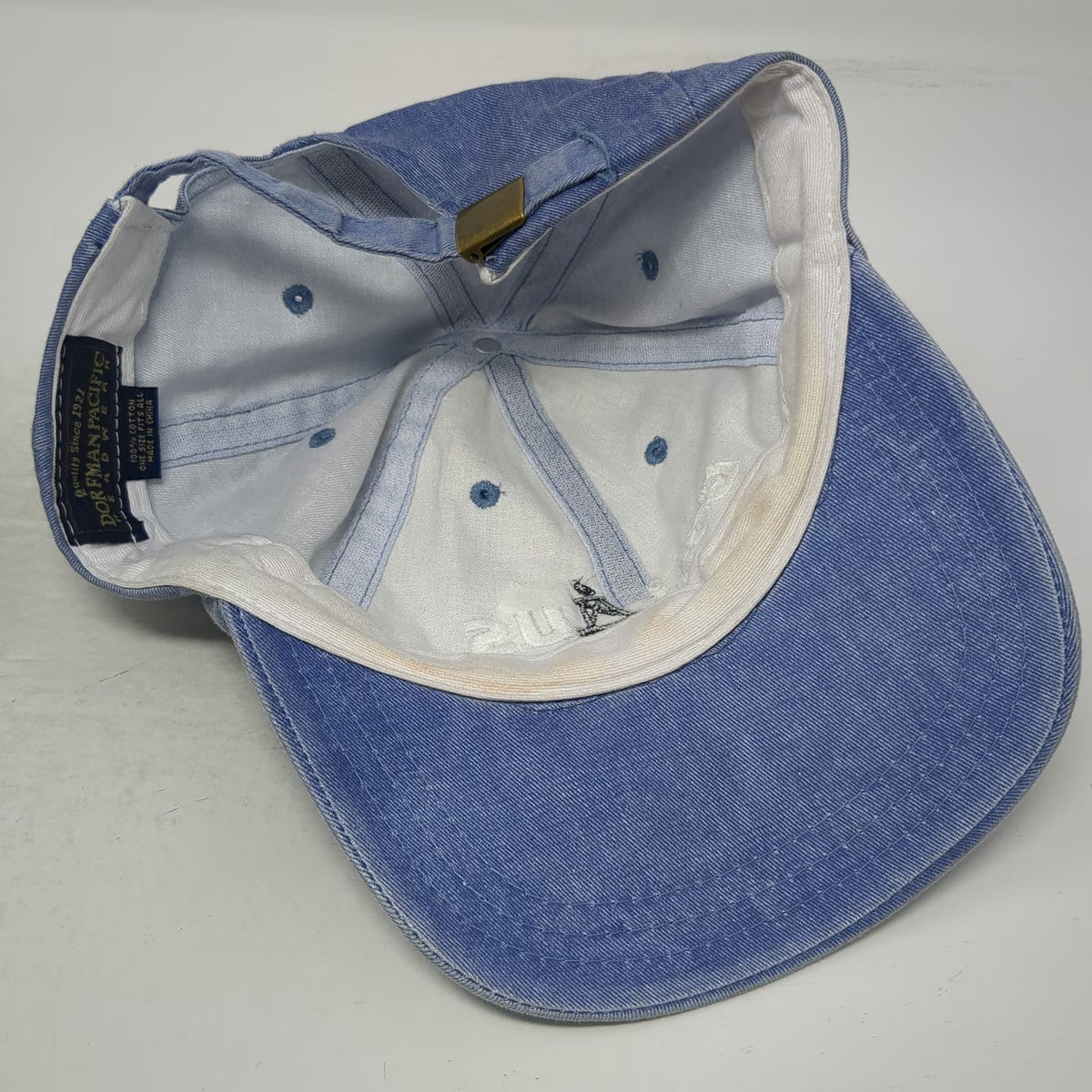 Dorfman Pacific Baseball Cap Blue One Size BoatU.S. Logo Slideback Cotton hat