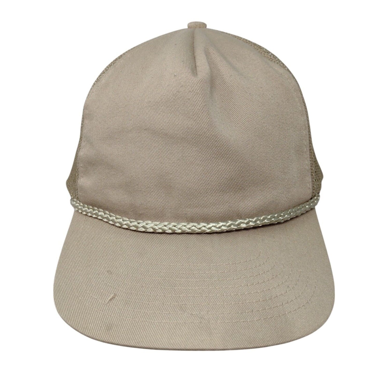 Cobra Snapback Trucker Hat Tan One Size Adjustable Mesh Back Rope Blank