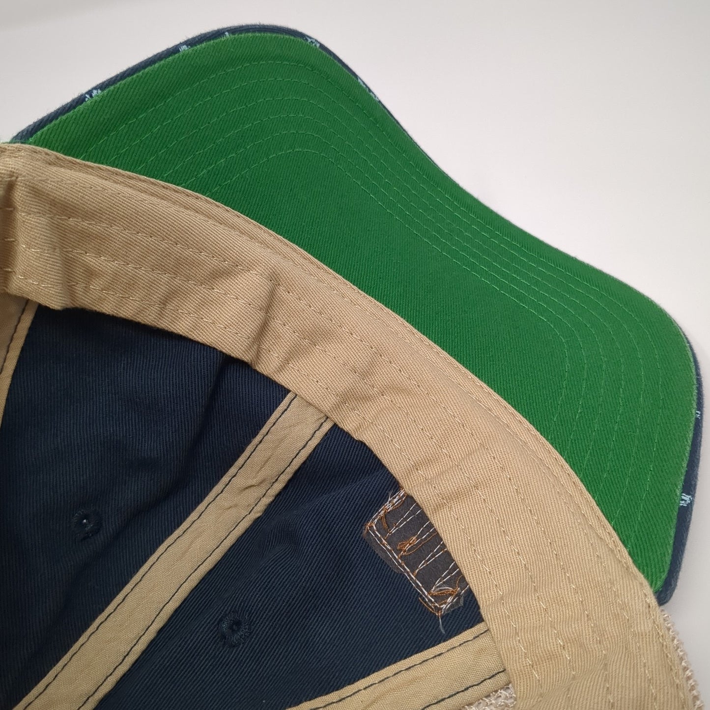 Hawaii Leather Patch Snapback Trucker Hat Multi One Size Mesh Back Fish