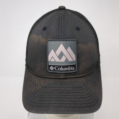 Columbia Patch Snapback Trucker Hat Black One Size Mesh Back 6 Panel
