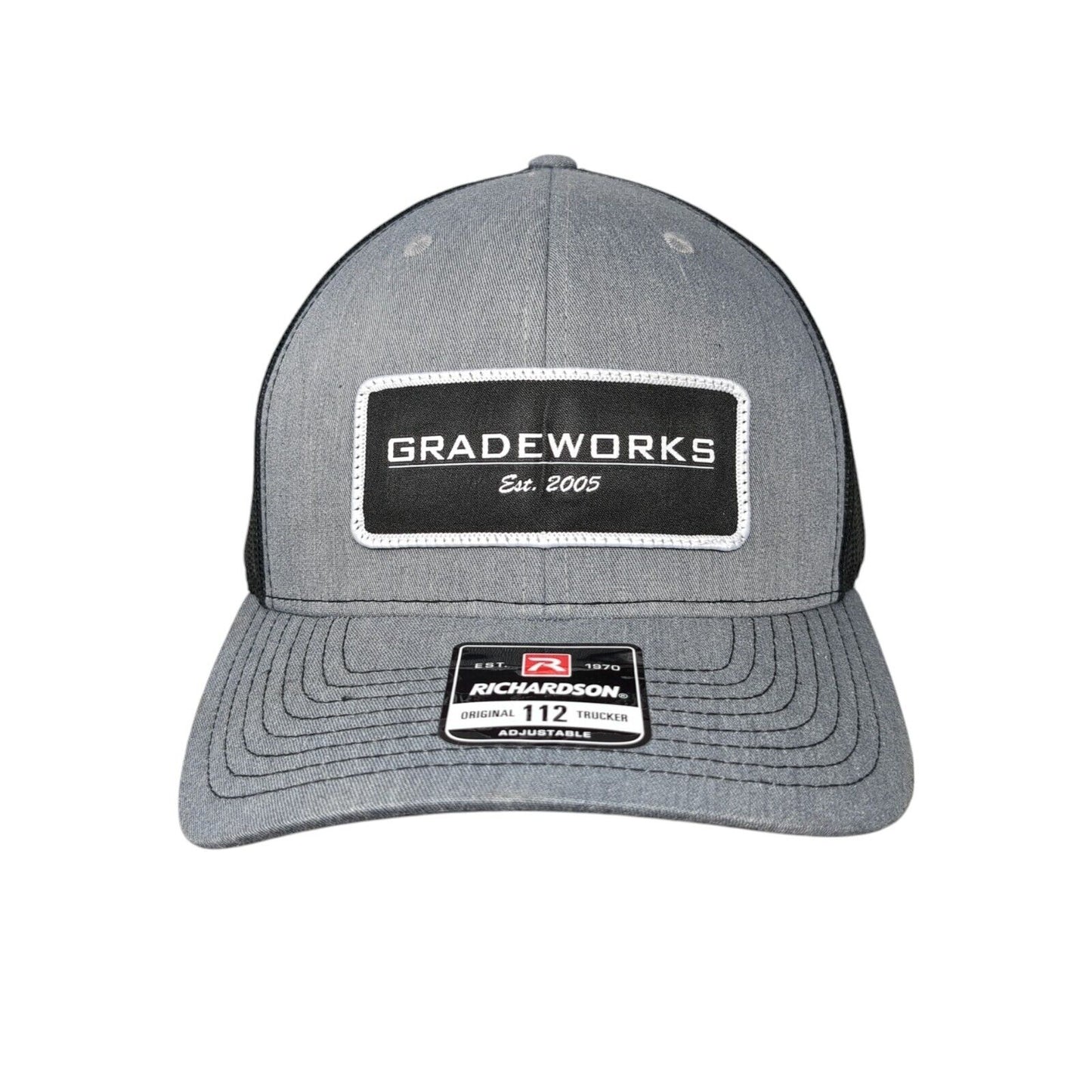 Gradeworks Est. 2005 Snapback 112 Trucker Hat Gray OS Mesh Back Richardson