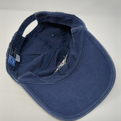 Port & Company Slideback Hat Blue One Size Adjustable Embroidered