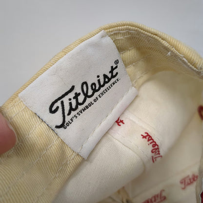 Titleist Baseball Cap Beige One Size USA Logo Embroidered Slideback Cotton Hat