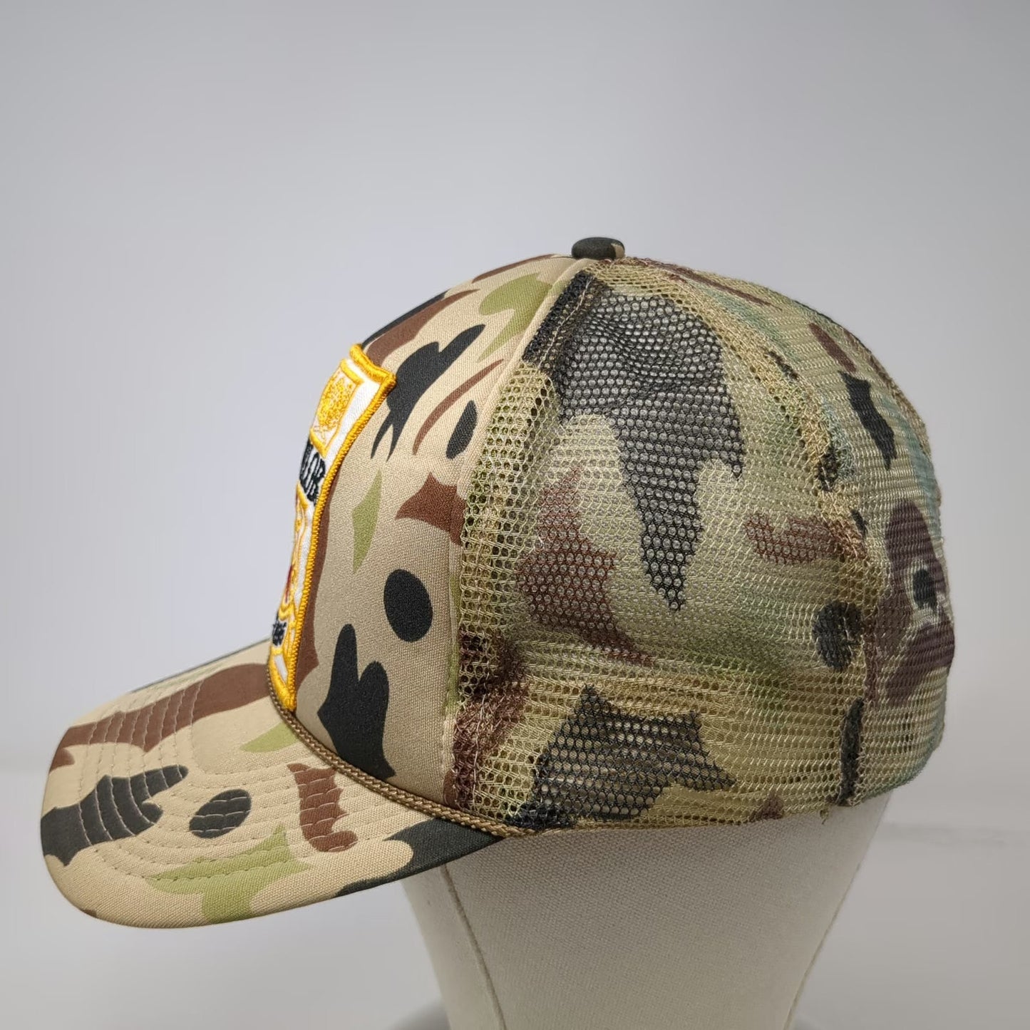 Cobra Caps Trucker Hat Beige One Size Michelob Beer Patch Camo Snapback Mesh Hat
