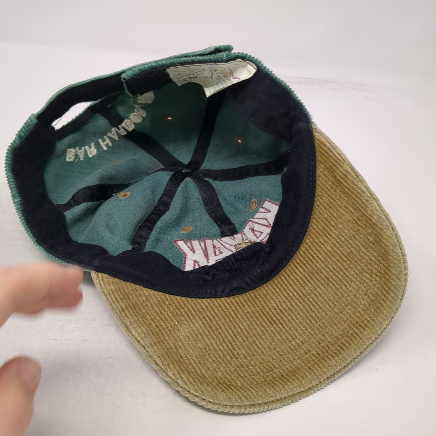SCI Baseball Cap Green One Size Kayak Acadia Bar Harbor Maine Corduroy Hat