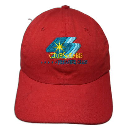 Club Solaris Premier Class Red Hat One Size Baseball Cap Strapback Logo