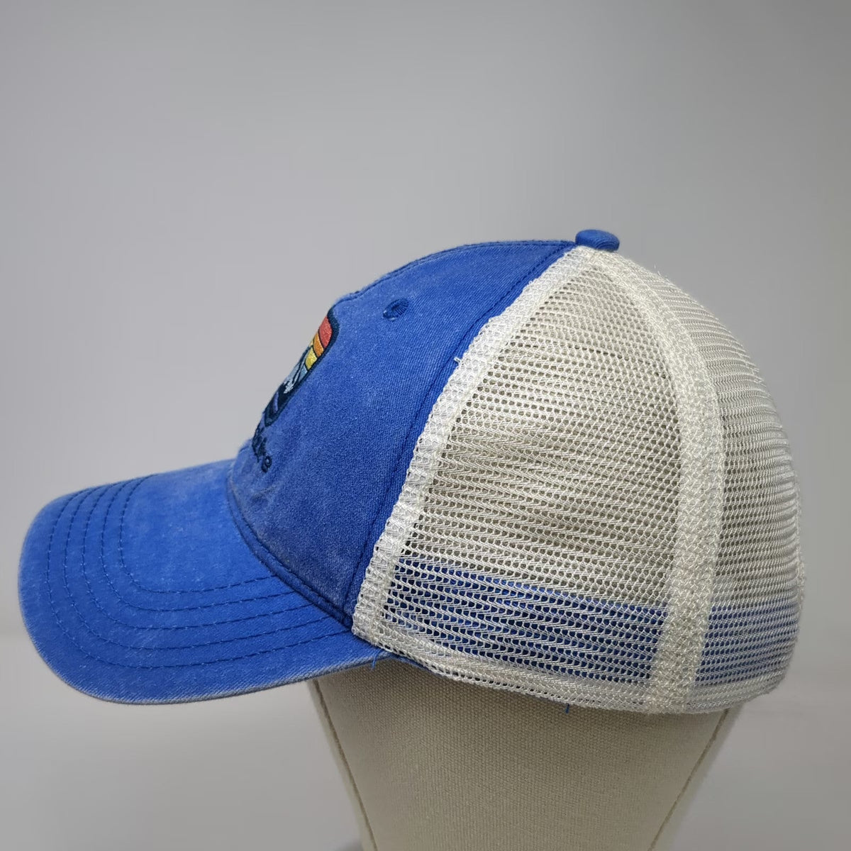Home Free Baseball Cap Blue One Size Mesh Mountain Patch New Hampshire Hat