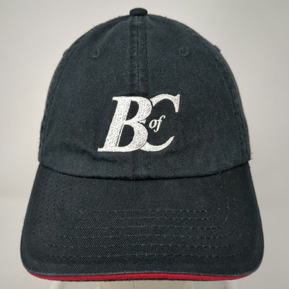 Otto Baseball Cap Black One Size Bank of Commerce Strapback Sandwich Brim Hat