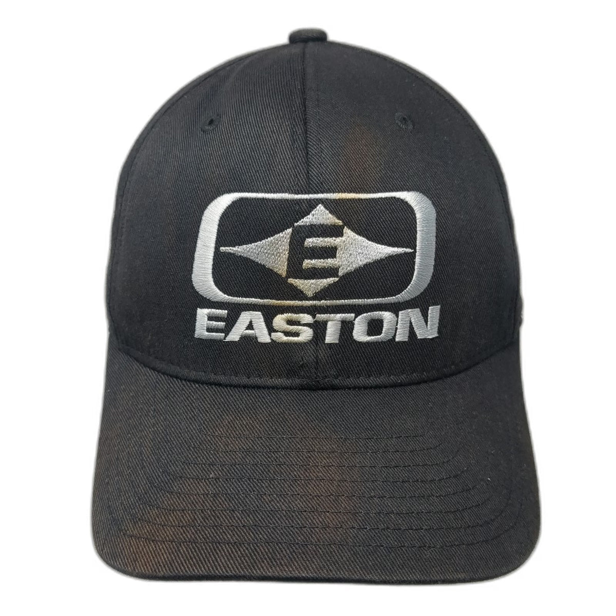 Easton Baseball Cap Black M Embroidered Logo Flexfit Yupoong Curved Brim Hat