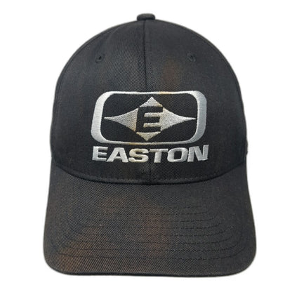 Easton Baseball Cap Black M Embroidered Logo Flexfit Yupoong Curved Brim Hat