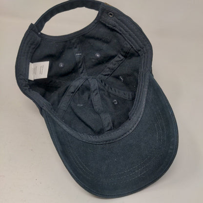 Unbranded Slideback Hat Black One Size Adjustable Vented Holes Blank Cotton