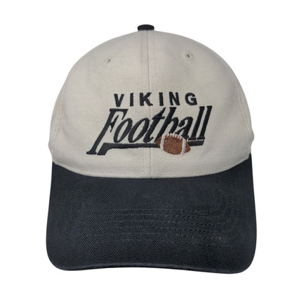 Viking Football Slideback Hat Tan One Size Embroidered Colorblock