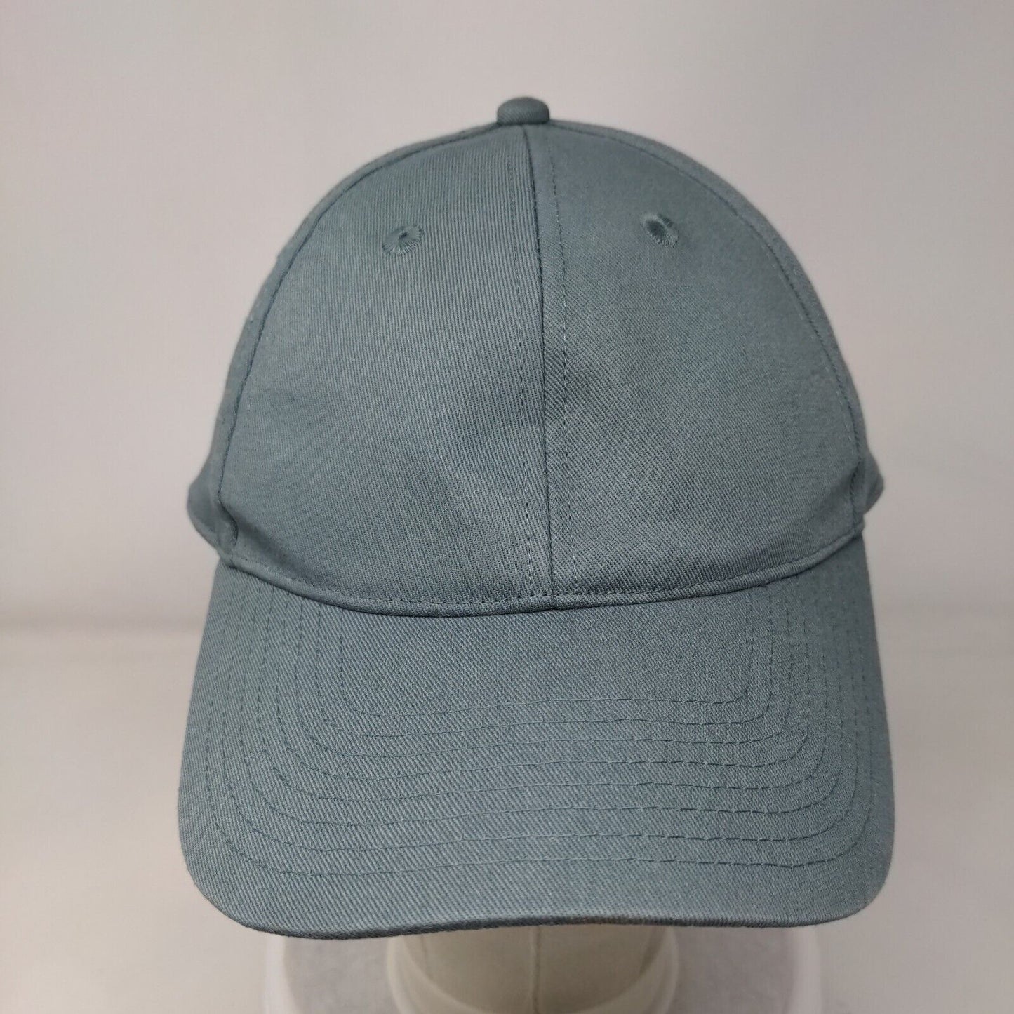 H&M Slideback Hat Greenish-Blue One Size Adjustable Solid 6 Panel Blank