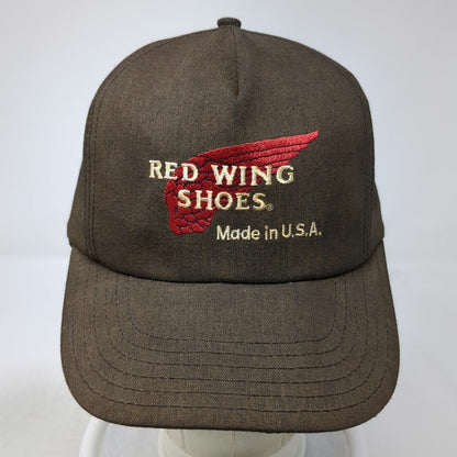 Kap King Trucker Brown Red Wing Shoes Snapback Hat Made in USA Vintage
