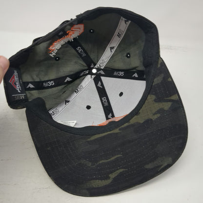 Pacific Headwear Snapback Black Camo One Size Cordura Alasconnect Tech Logo Hat