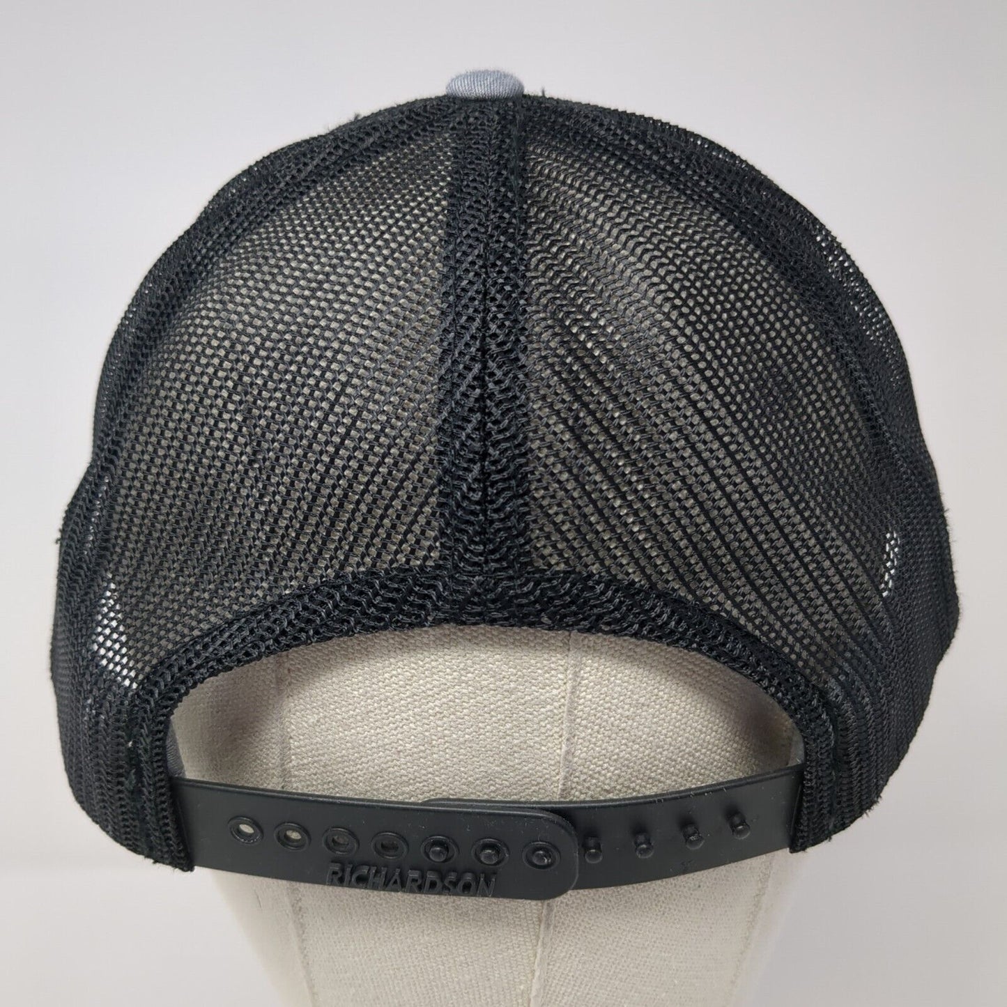 Richardson Snapback Mesh Back Trucker Hat Gray One Size Embroidered m|m