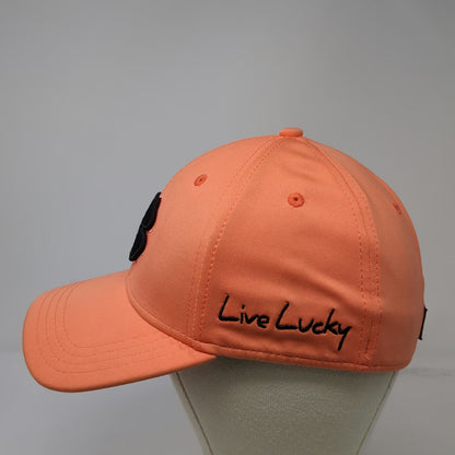 Black Clover Baseball Cap Orange One Size Stretch Fit Live Lucky Clover Logo Hat