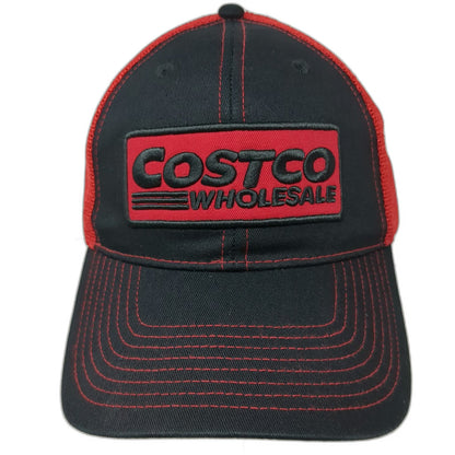 Bamko Trucker Hat Black Red One Size Costco Wholesale Embroidered Logo Patch