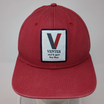 Venter Surf & Sport Key West Snapback Hat Red One Size Adjustable Embroidered