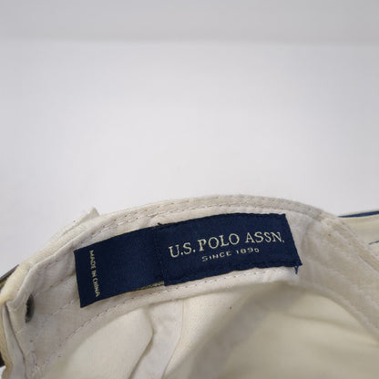U.S. Polo Assn. Slideback Hat White Cream One Size Adjustable Embroidered