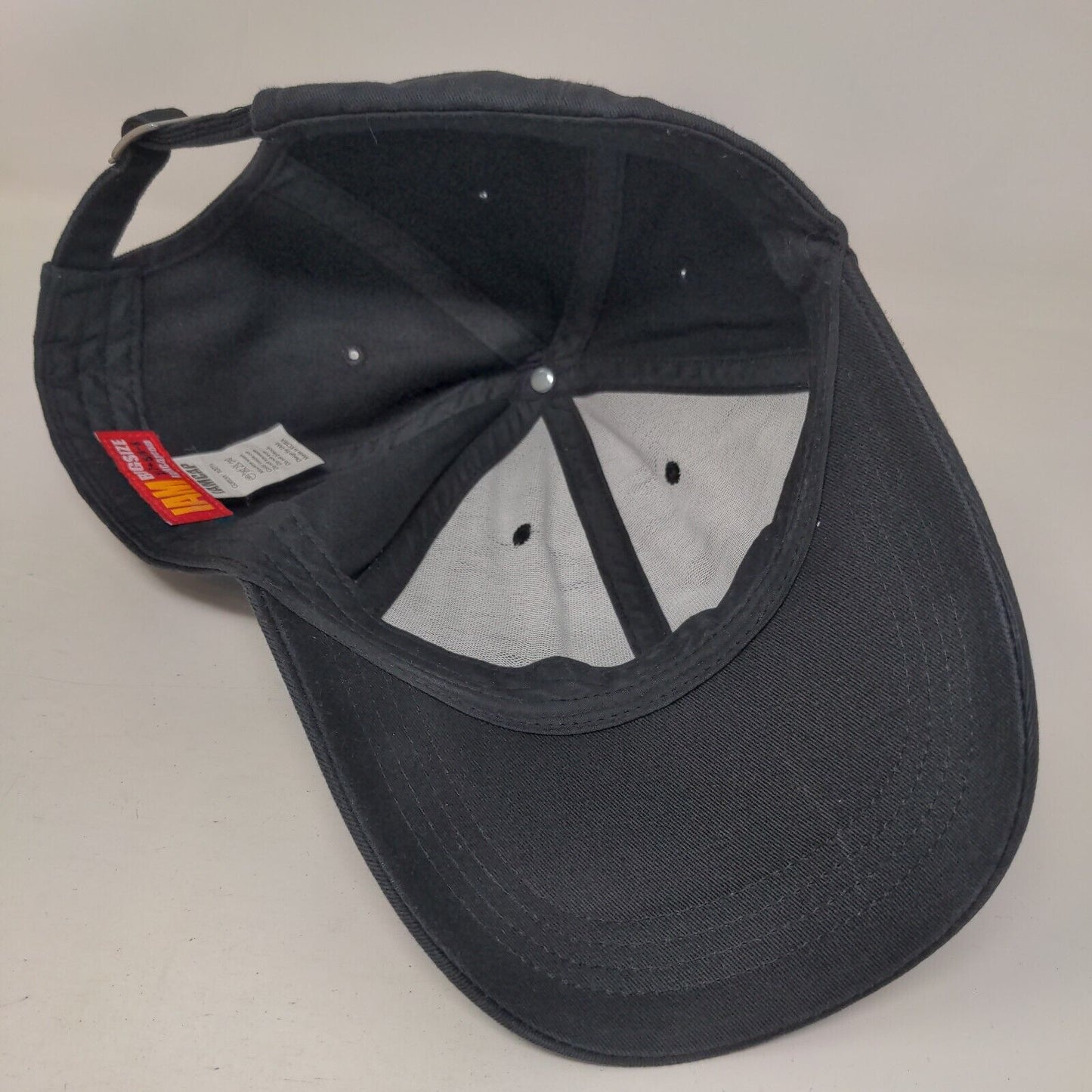 I Am Cap Slideback Hat Black XL Adjustable 6 Panel Solid Blank