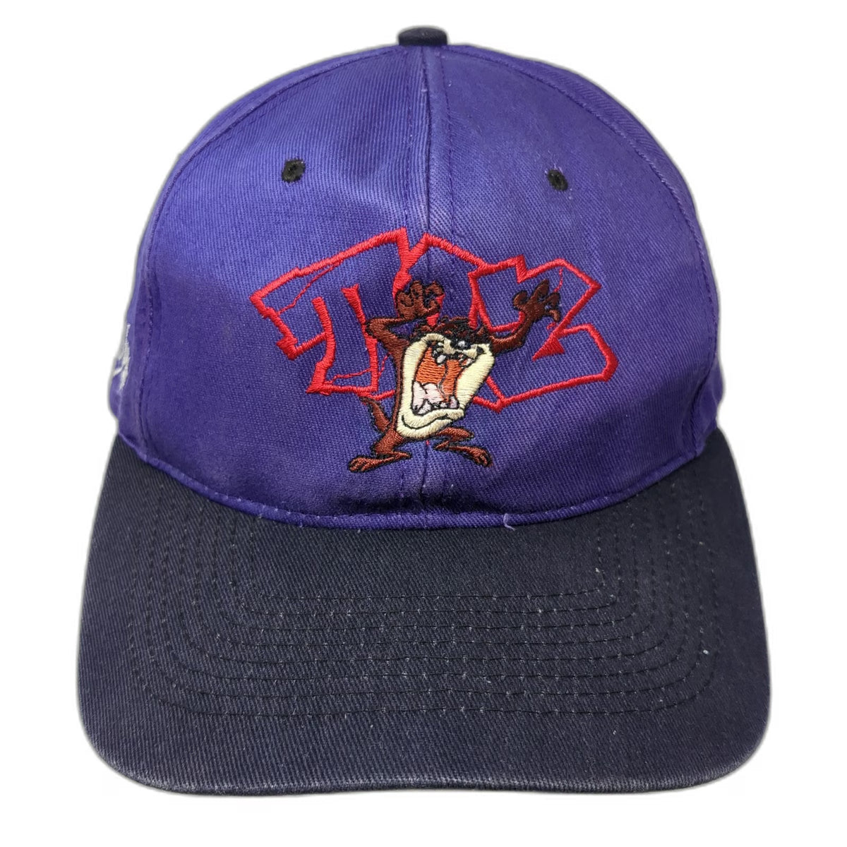Purple Snapback Hat Tasmanian Devil Taz Character Green Underbrim Vintage