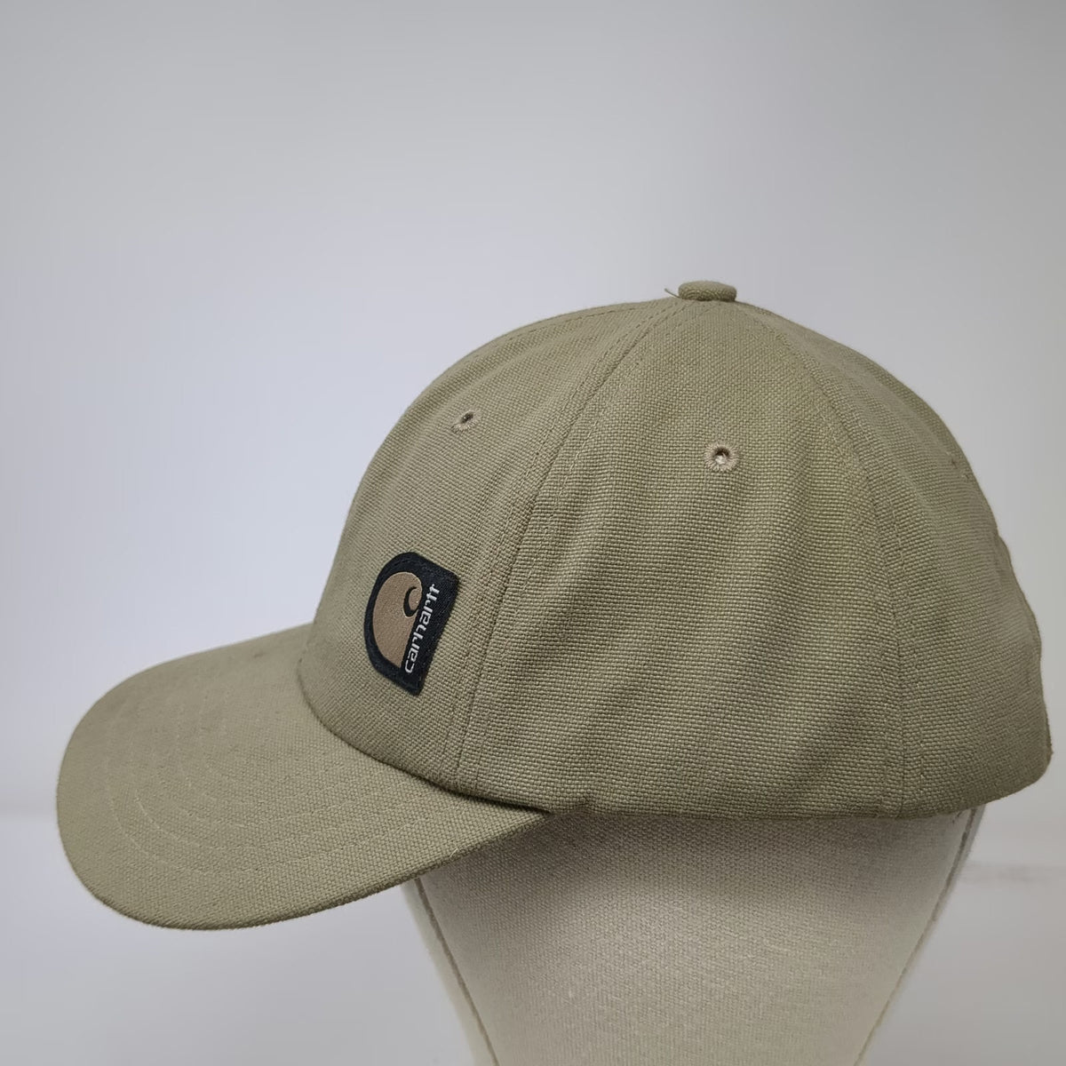 Carhartt Baseball Cap Brown Canvas Logo Made USA Slideback Duck Hat Vintage