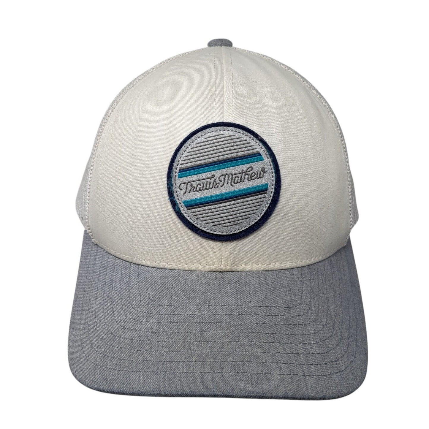 Travis Mathew Snapback Trucker Hat White OS Adjustable 110 Flexfit Mesh Yupoong