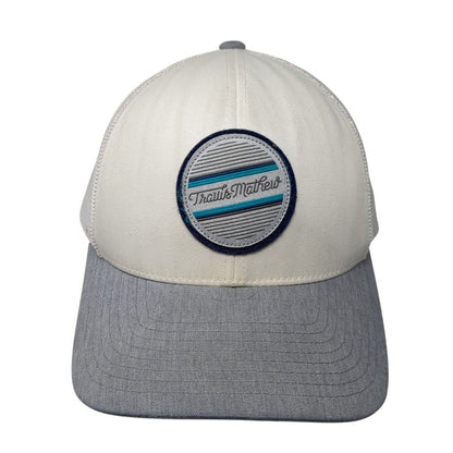 Travis Mathew Snapback Trucker Hat White OS Adjustable 110 Flexfit Mesh Yupoong