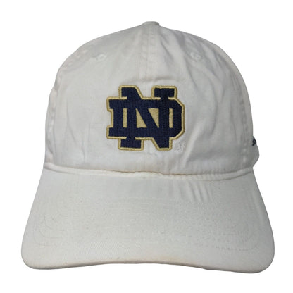 Adidas Men's Fitted Hat Cream S-M Embroidered Notre Dame Fighting Irish Logo