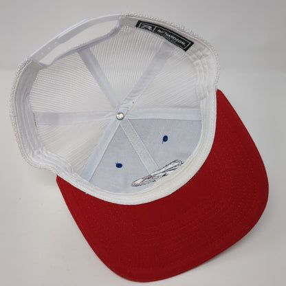 P American Flag Snapback Trucker Hat Multicolor One Size Mesh Back