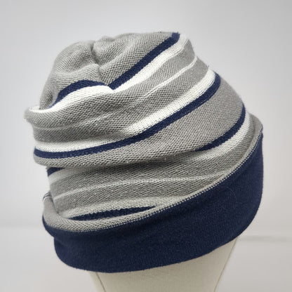 Dallas Cowboys NFL Beanie Blue Gray White One Size Reversible Striped Star Hat