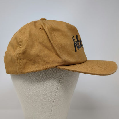 atonal Nebraska Script 5 Panel Brown One Size Snapback Adjustable Cotton Hat
