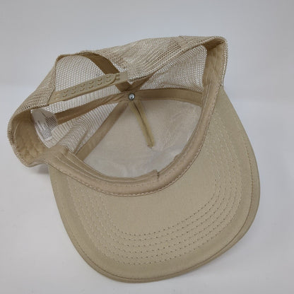 Tulum Mexico Snapback Trucker Hat Tan One Size Adjustable Mesh Back 6 Panel