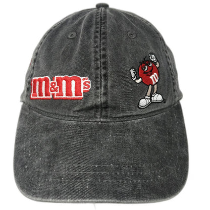 M&M's World Baseball Cap Gray One Size All Over Red Character Embroidered Hat