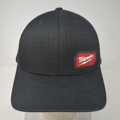 Milwaukee Snapback Mesh Back Trucker Hat Black One Size Adjustable
