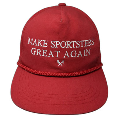 Yupoong 5 Panel Red One Size Make Sportsters Great Again Cleaver Snapback Hat